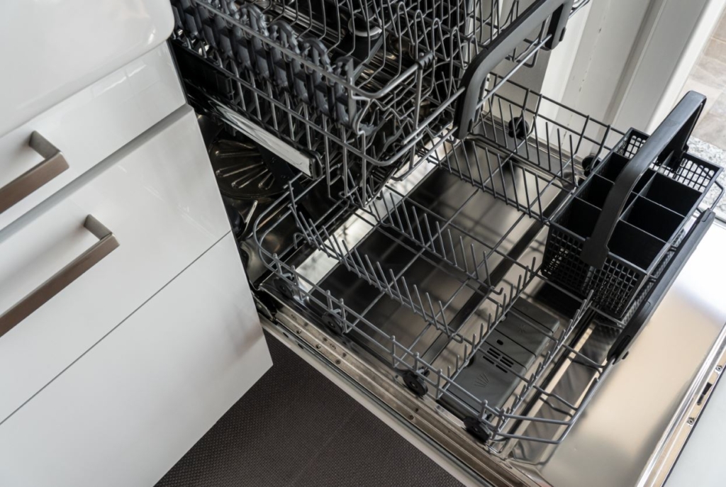 cleaning the dishwasher